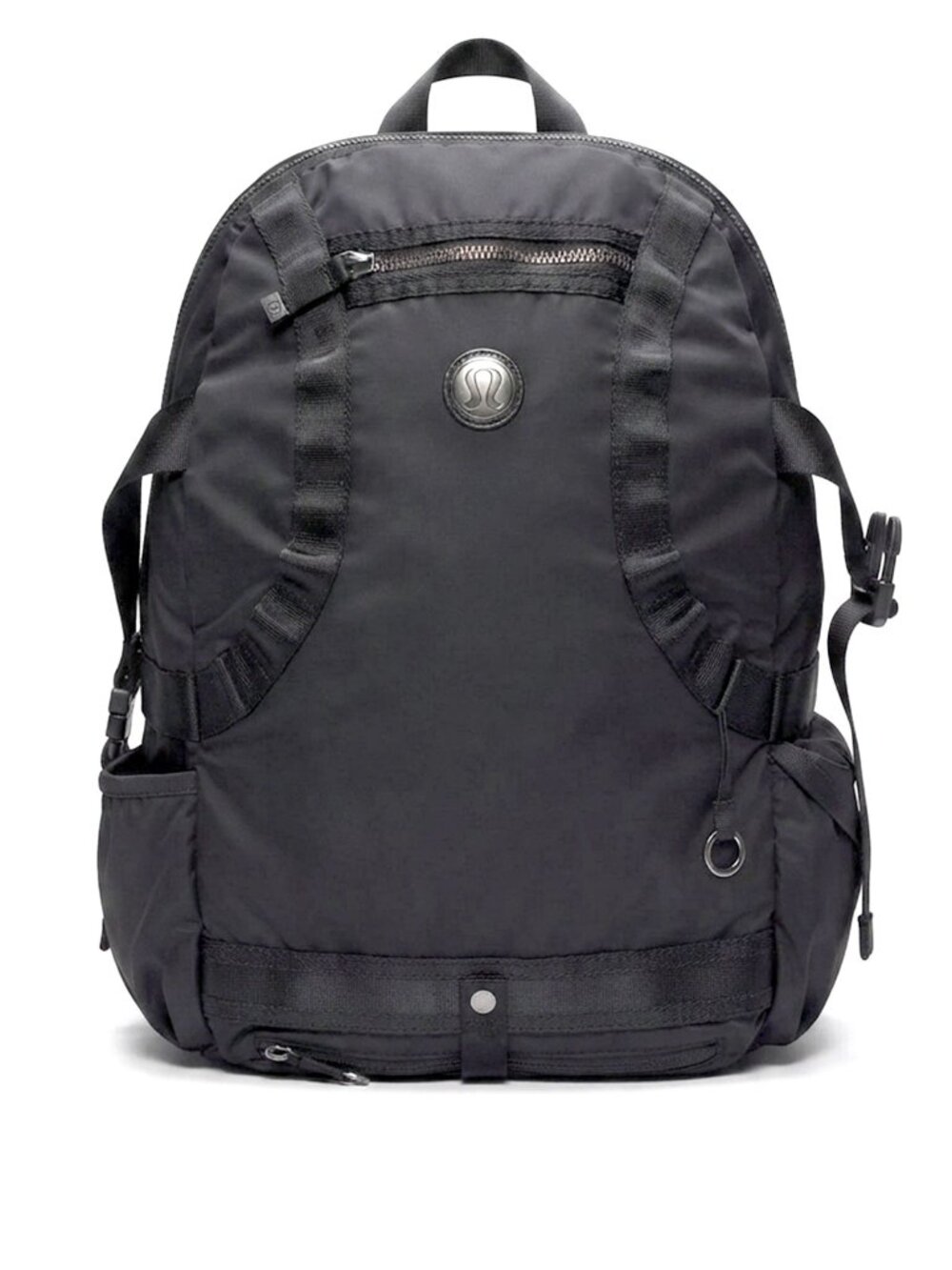 Vintage Lululemon Black Multi-Pocket Backpack Durable Gym Travel Commuter Bag